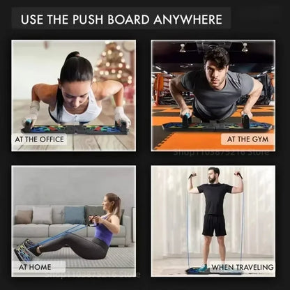 Multifunctional Push-Up Board - Fitness and Muscle Training Equipment, Home Exercise Set  Foldable Push-Up Rod,Resistance Device