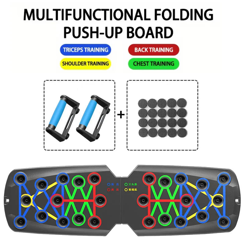 Multifunctional Push-Up Board - Fitness and Muscle Training Equipment, Home Exercise Set  Foldable Push-Up Rod,Resistance Device