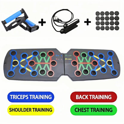 Multifunctional Push-Up Board - Fitness and Muscle Training Equipment, Home Exercise Set  Foldable Push-Up Rod,Resistance Device