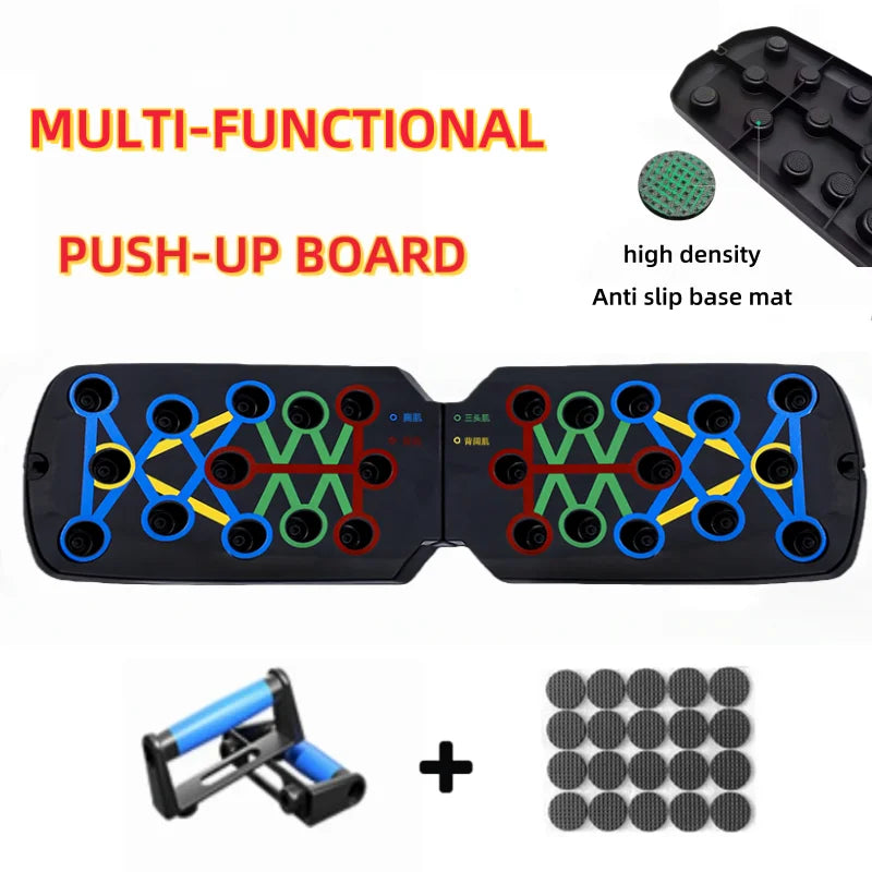 Multifunctional Push-Up Board - Fitness and Muscle Training Equipment, Home Exercise Set  Foldable Push-Up Rod,Resistance Device