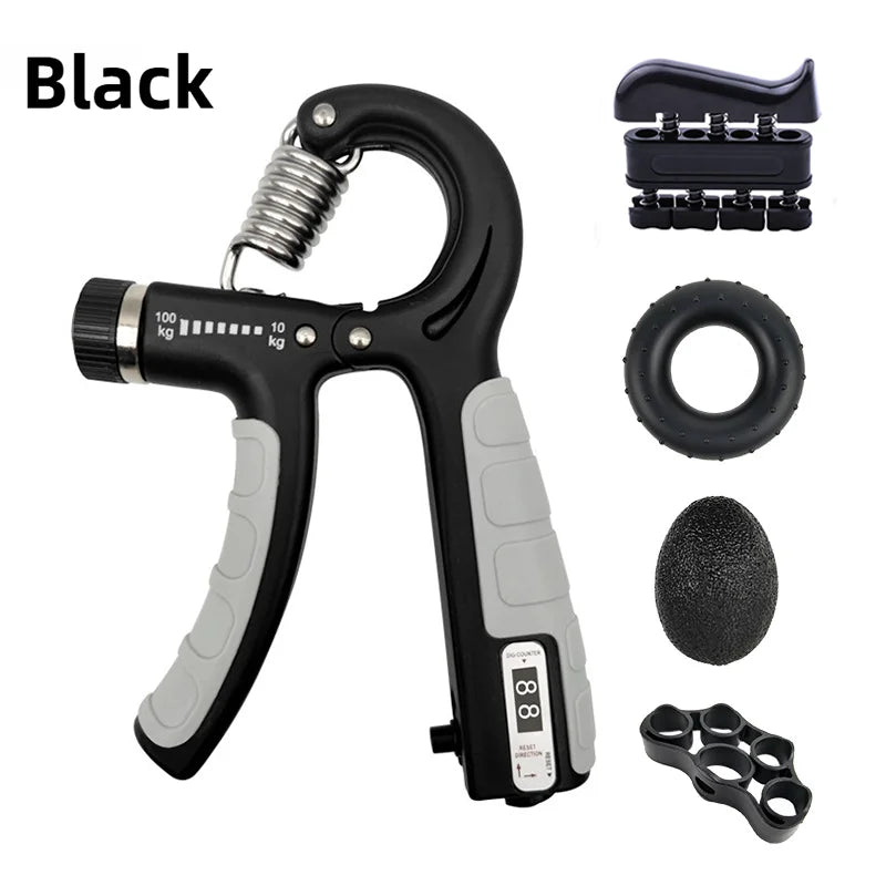 10-100kg Adjustable Hand Grip Strengthener Hand Grip Trainer With Counter Wrist Forearm And Hand Exerciser For Muscle Building