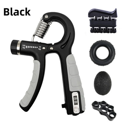 10-100kg Adjustable Hand Grip Strengthener Hand Grip Trainer With Counter Wrist Forearm And Hand Exerciser For Muscle Building