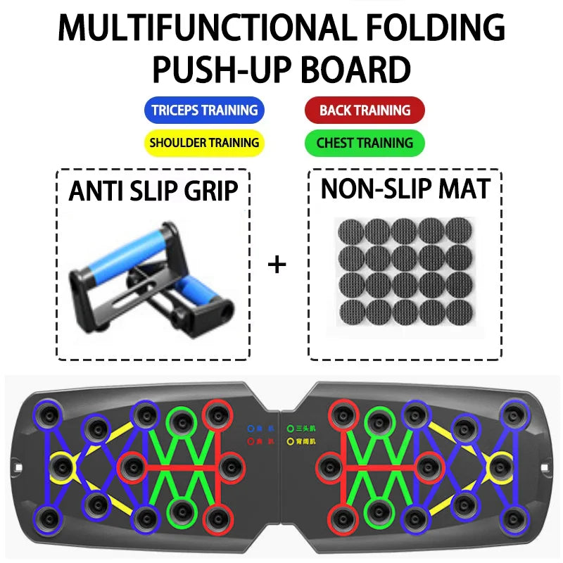 Multifunctional Push-Up Board - Fitness and Muscle Training Equipment, Home Exercise Set  Foldable Push-Up Rod,Resistance Device
