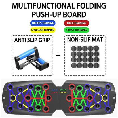 Multifunctional Push-Up Board - Fitness and Muscle Training Equipment, Home Exercise Set  Foldable Push-Up Rod,Resistance Device