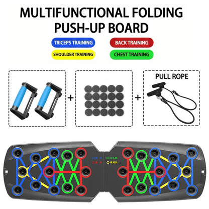 Multifunctional Push-Up Board - Fitness and Muscle Training Equipment, Home Exercise Set  Foldable Push-Up Rod,Resistance Device
