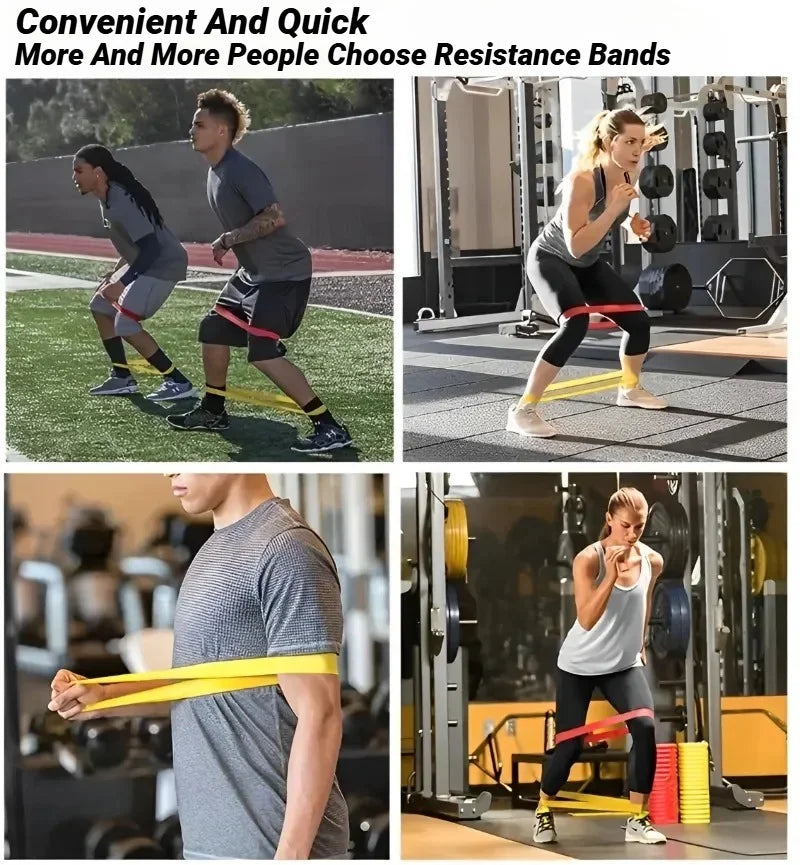 7Pcs Tpe Resistance Bands Fitness Set Rubber Loop Strength Training Workout Expander Yoga Gym Equipment Elastic Portable Pilates