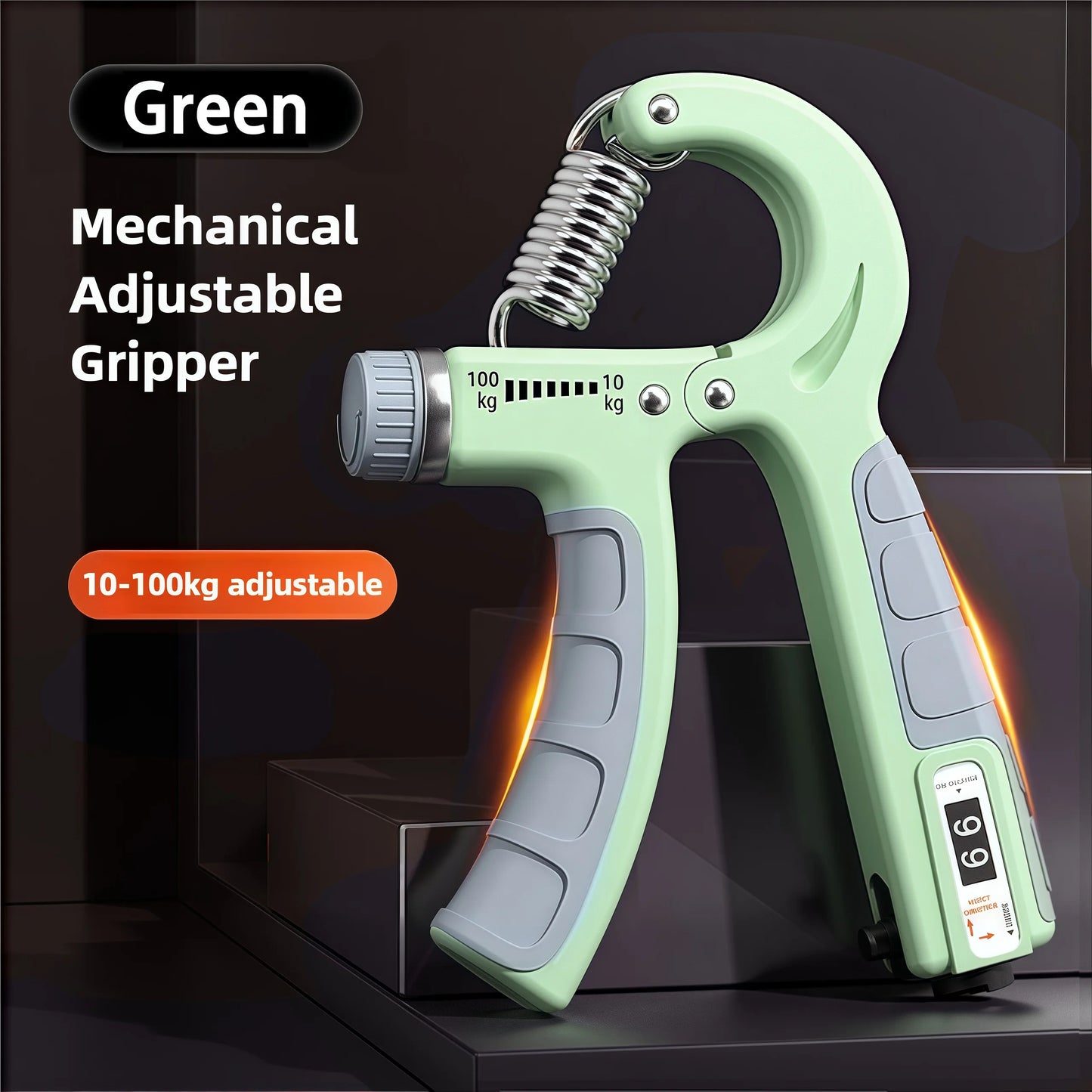 10-100kg Adjustable Hand Grip Strengthener Hand Grip Trainer With Counter Wrist Forearm And Hand Exerciser For Muscle Building