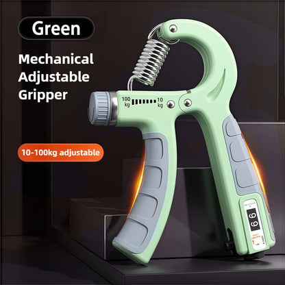10-100kg Adjustable Hand Grip Strengthener Hand Grip Trainer With Counter Wrist Forearm And Hand Exerciser For Muscle Building