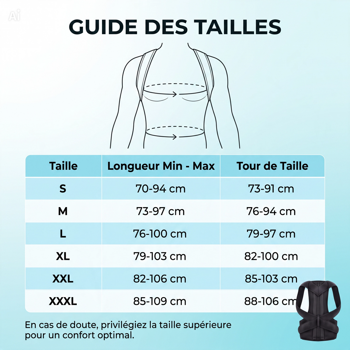Correcteur de posture pour le dos